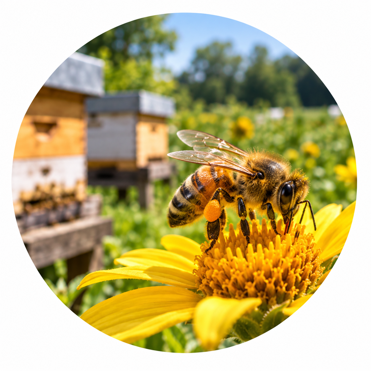 Beekeeping - bee on flower