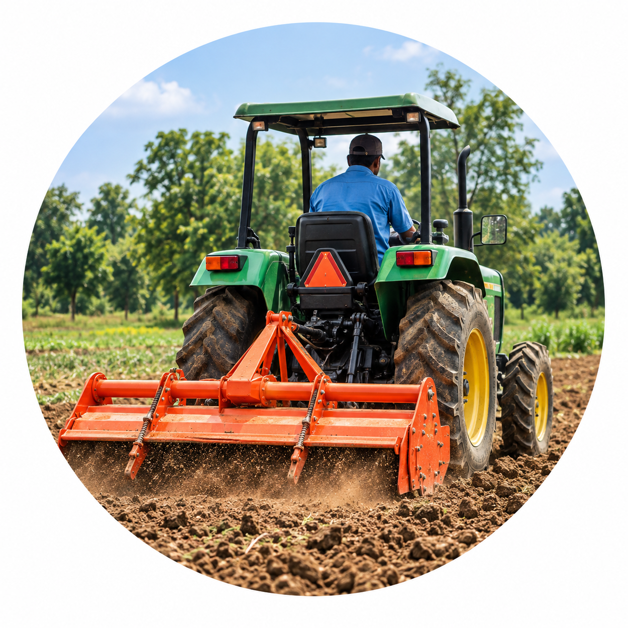 Harit Gram Krishi Sewa Kendra - tractor at work